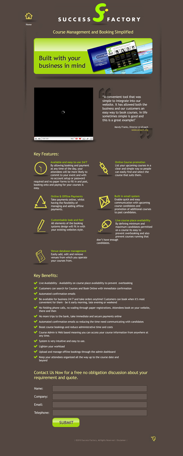 Web Design by jsondesigns for Success Factory | Design #103195