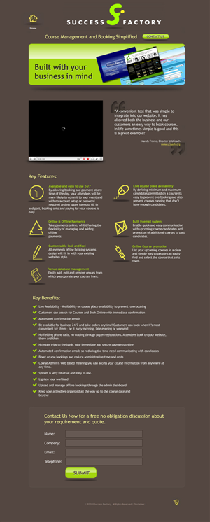 Web Design by jsondesigns for Success Factory | Design: #103330