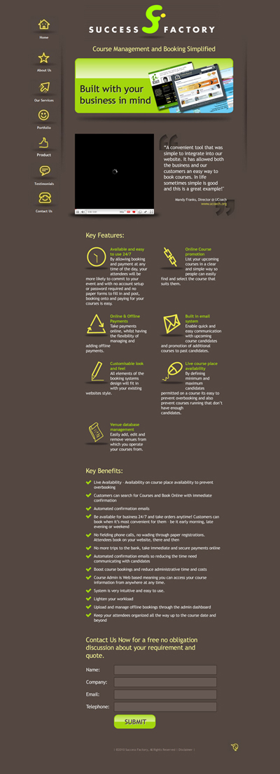 Web Design by jsondesigns for Success Factory | Design #95652