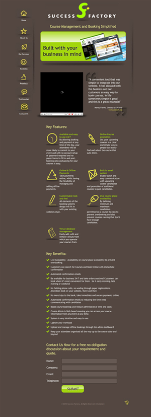 Web Design by jsondesigns for Success Factory | Design #95652