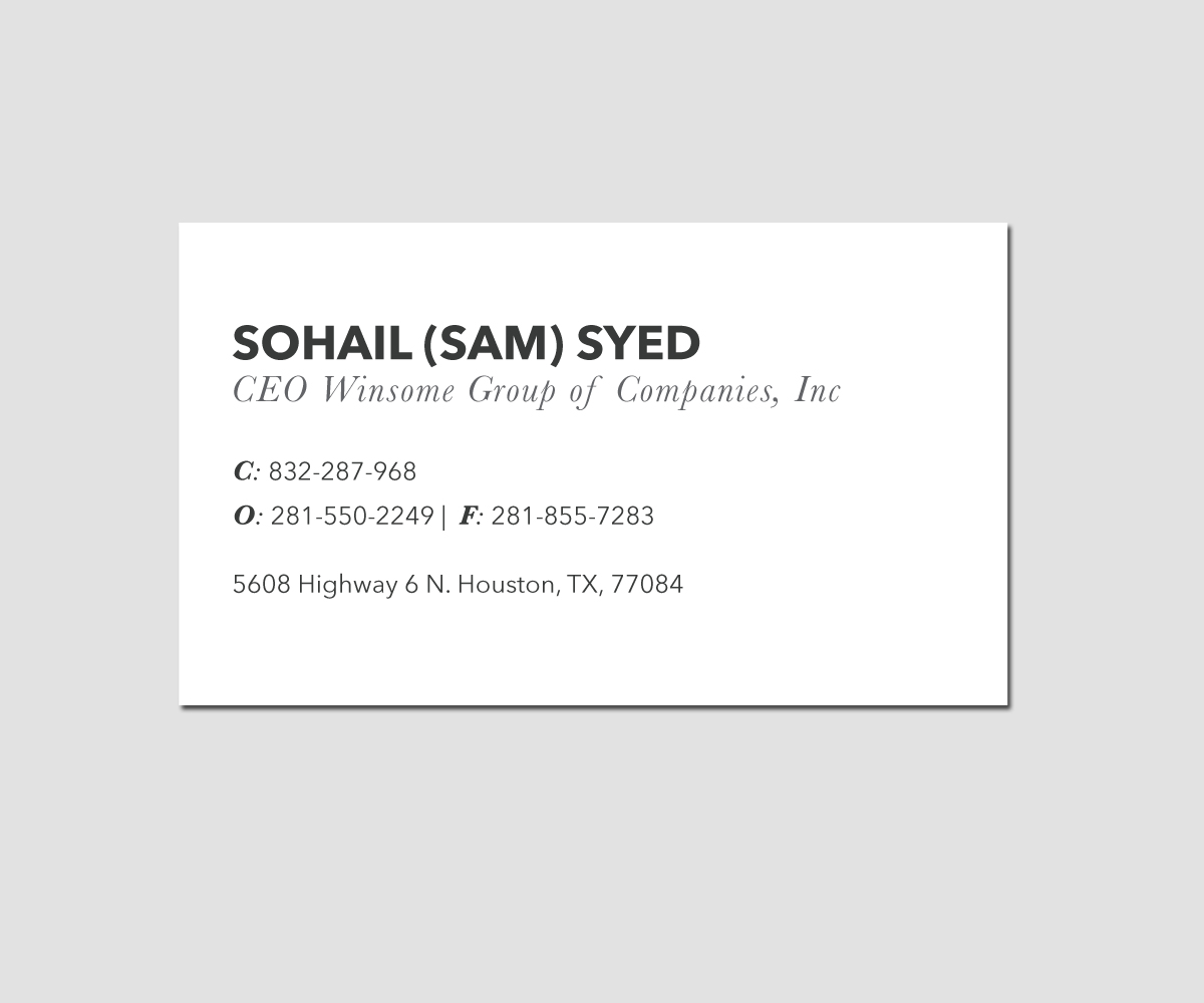 Design de Carte de Visite par mcoco pour Winsom Business Solutions, LLC. | Design #3596296
