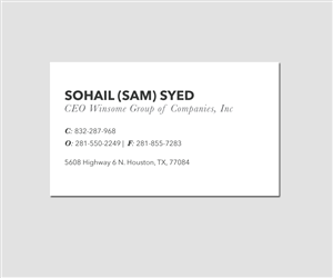 Design de Carte de Visite par mcoco pour Winsom Business Solutions, LLC. | Design : #3596296