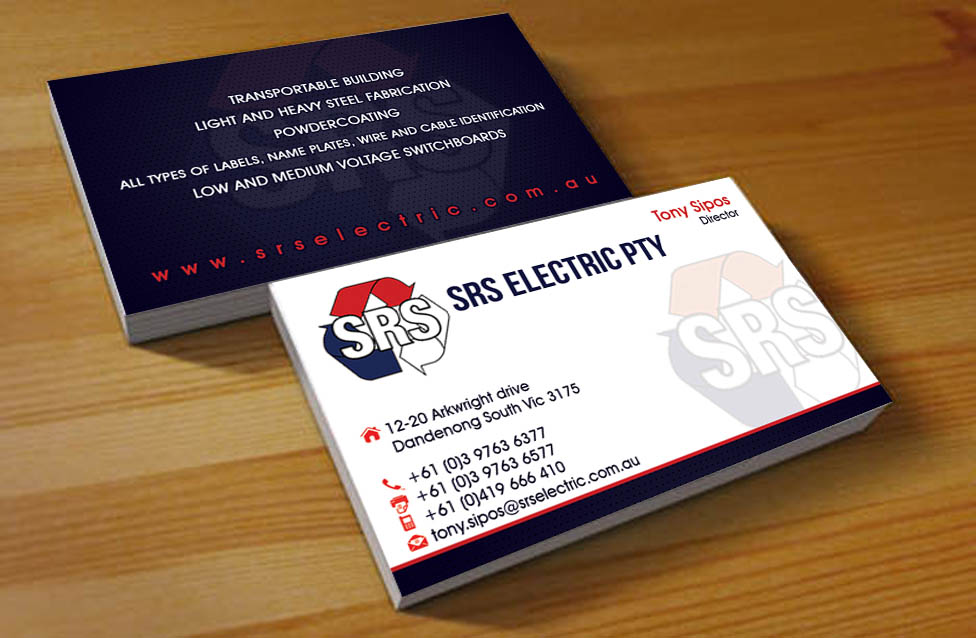 Business Card Design by Hardcore Design for Srs electric pty ltd | Design #3656953