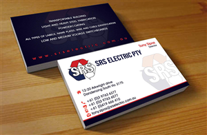 Business Card Design by Hardcore Design for Srs electric pty ltd | Design: #3656953