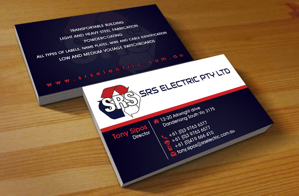 Business Card Design by Hardcore Design for Srs electric pty ltd | Design #3657018