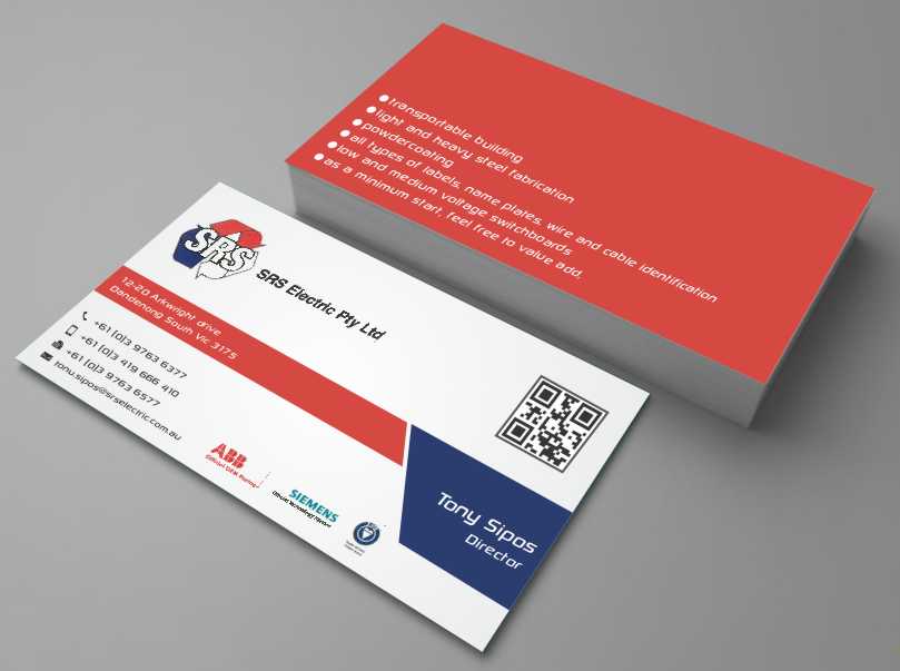 Business Card Design by AwsomeD for Srs electric pty ltd | Design #3596624