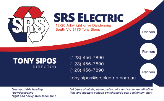 Business Card Design by Cflo for Srs electric pty ltd | Design #3621770