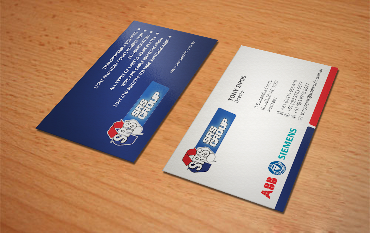 Business Card Design by BramDwi for Srs electric pty ltd | Design #3591760