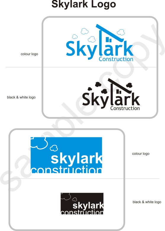 Logo Design by ideagirl for Skylark Construction | Design #97226