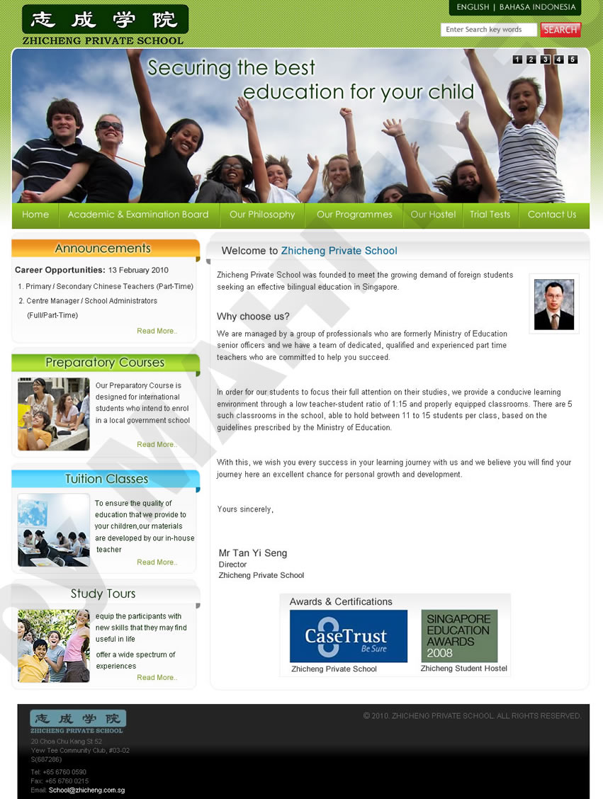 Wordpress Design by Mahe Bhag for clickTRUE Pte Ltd | Design #98306