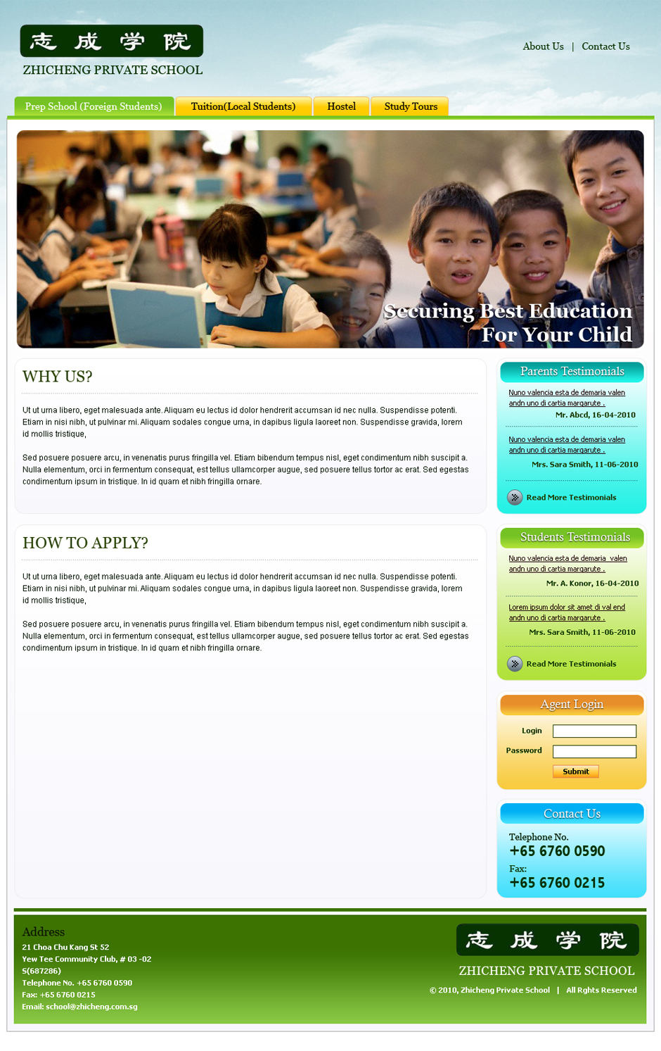 Wordpress Design by Jeet Roy for clickTRUE Pte Ltd | Design: #105321