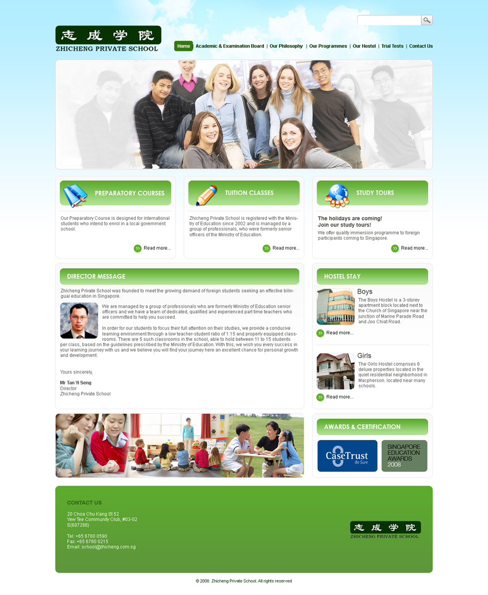 Wordpress Design by DESIGNERS.dairy for clickTRUE Pte Ltd | Design #97812