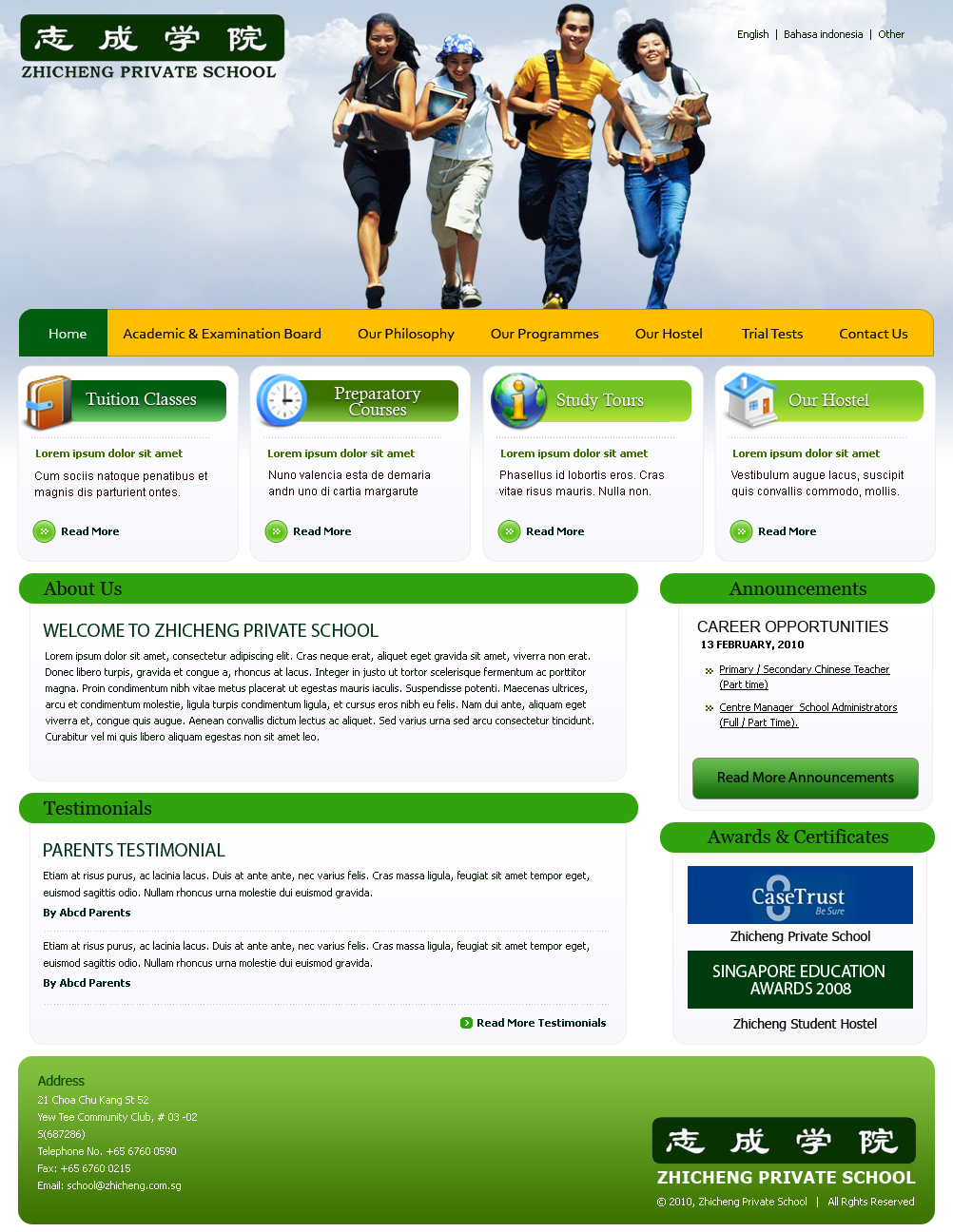 Wordpress Design by Wills for clickTRUE Pte Ltd | Design #99143