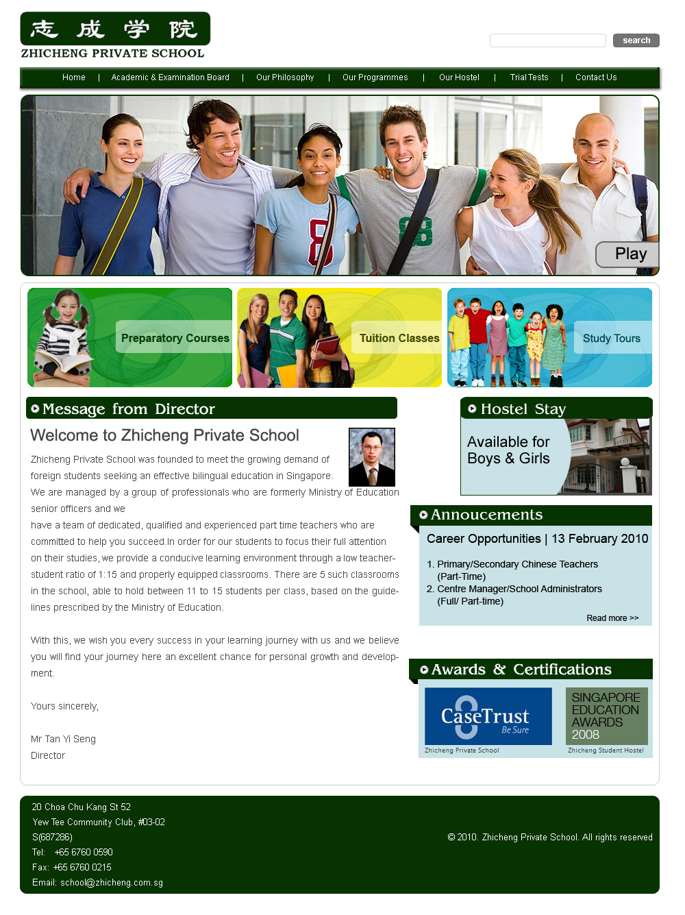 Wordpress Design by Radiance for clickTRUE Pte Ltd | Design #97785