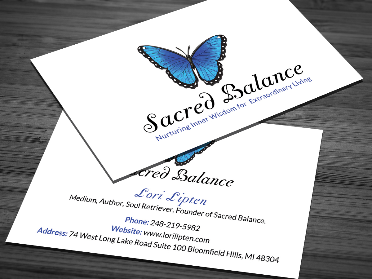 Design de Carte de Visite par Sarah Haroon pour Sacred Balance | Design #3591798