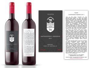 Yeates Wine Label - Design a front and smaller back label for an exclusive red wine | Label Design by TheyCallMeJenks