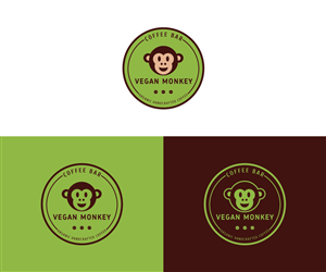Vegan Monkey Coffee Bar, Organic , Handcrafted coffee, | Logo Design by MariannaY