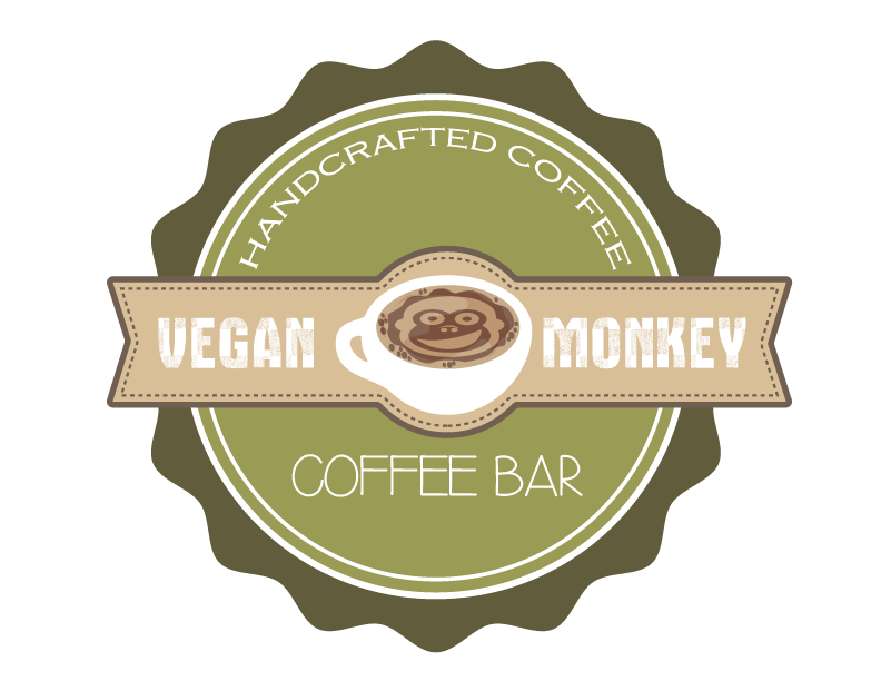 Diseño de Logo por jenny28 para Vegan Monkey Coffee Bar  | Diseño #3610574
