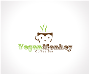 Diseño de Logo por Hartawan® para Vegan Monkey Coffee Bar  | Diseño: #3628864