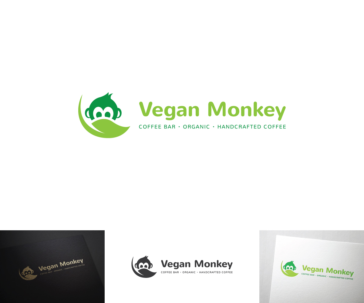 Logo Design by Roy for Vegan Monkey Coffee Bar  | Design #3604449