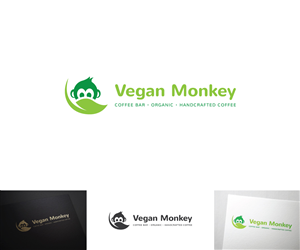 Diseño de Logo por Roy para Vegan Monkey Coffee Bar  | Diseño: #3604449