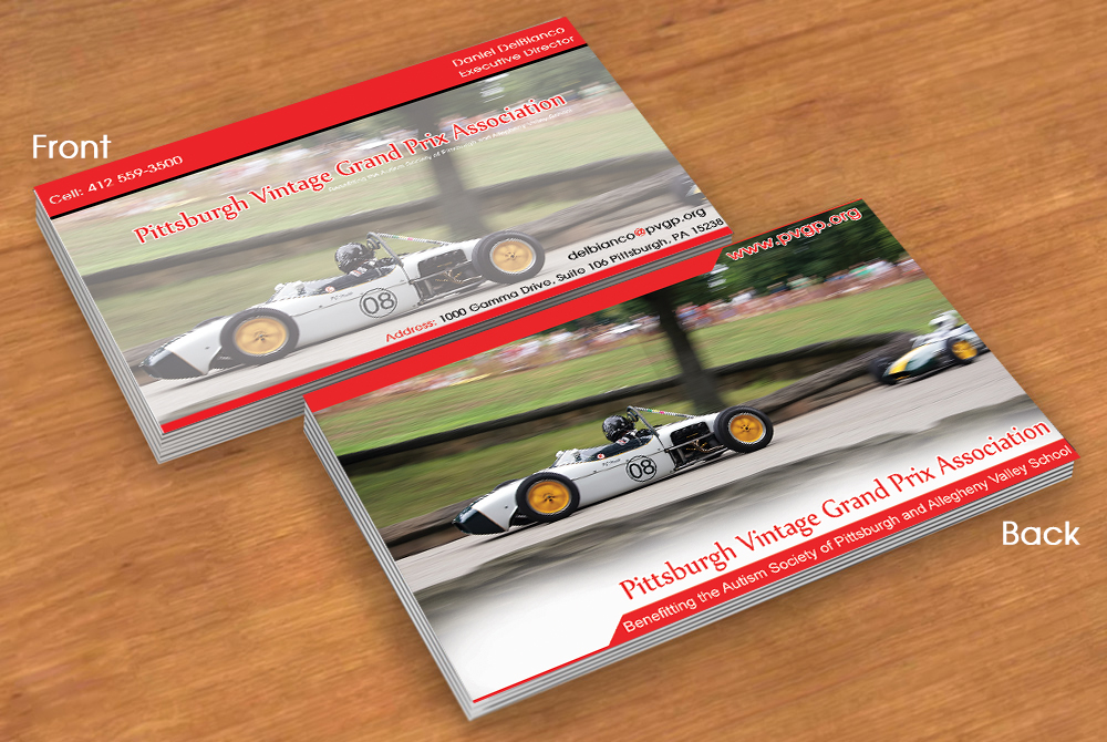 Business Card Design by Abhishek Chowdhury for Pittsburgh Vintage Grand Prix | Design #3595686