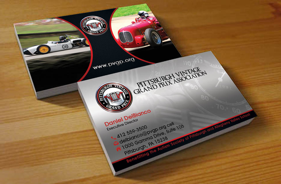 Business Card Design by Hardcore Design for Pittsburgh Vintage Grand Prix | Design #3629644