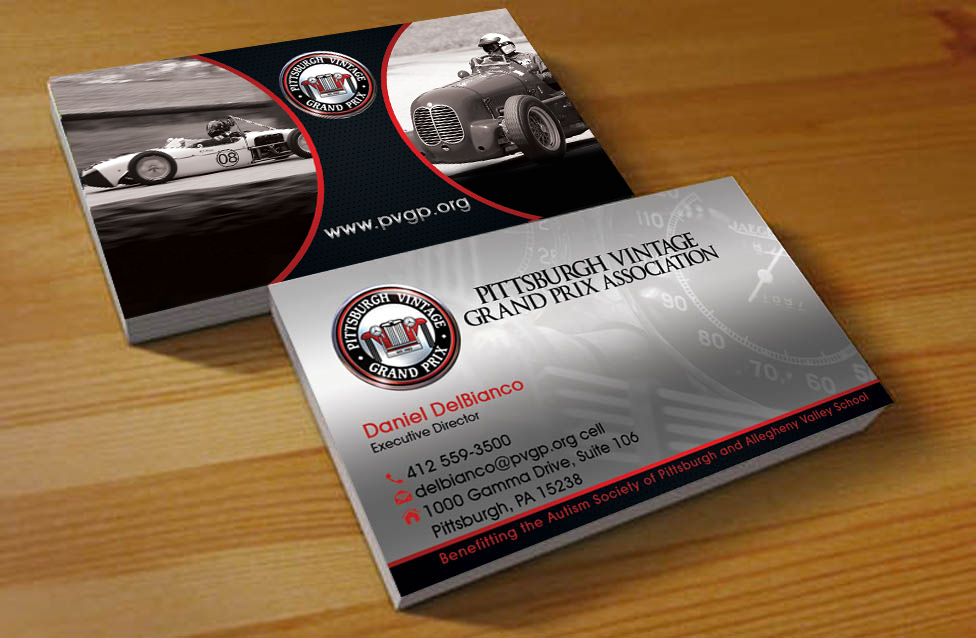 Business Card Design by Hardcore Design for Pittsburgh Vintage Grand Prix | Design #3629668