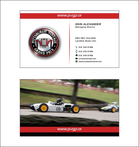 Visitenkarten-Design von xtremecreative45 für Pittsburgh Vintage Grand Prix | Design: #3756377