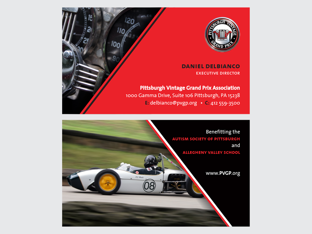 Visitenkarten-Design von NPaceStudio für Pittsburgh Vintage Grand Prix | Design #3591648