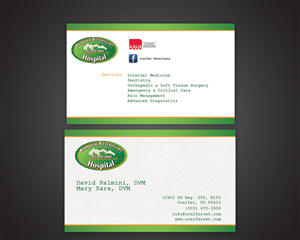 Visitenkarten-Design von farani für Conifer Veterinary Hospital | Design #1194600