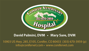 Business Card Design by Peggy Lee for Conifer Veterinary Hospital | Design: #1194942