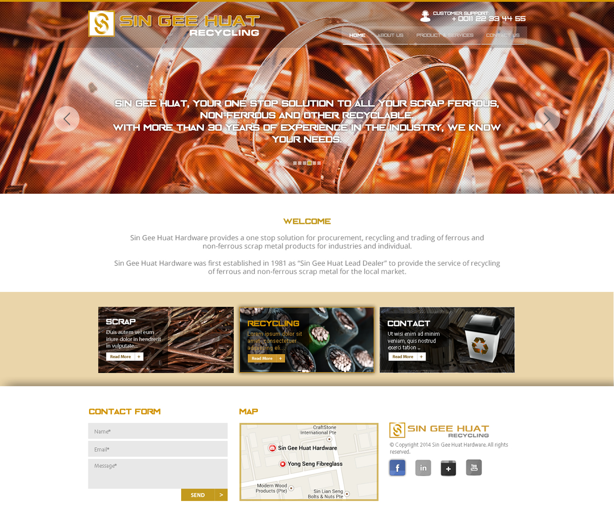 Web Design by A.D.S for Sin Gee Huat Recycling | Design #3613957