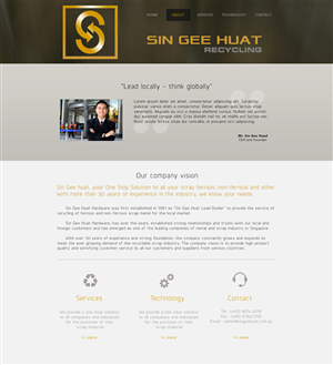 Web Design by Chris_designs for Sin Gee Huat Recycling | Design: #3637872