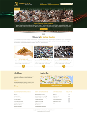 Web Design by Hashim Creetto for Sin Gee Huat Recycling | Design: #3607853