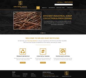 Web Design by Nelsur for Sin Gee Huat Recycling | Design: #3612087