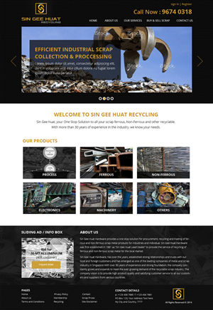 Web Design by Nelsur for Sin Gee Huat Recycling | Design: #3613386