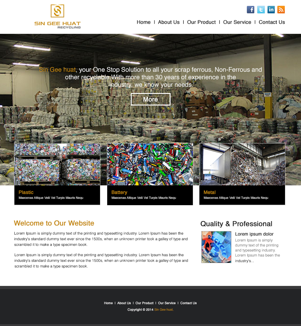 Web Design by Signature for Sin Gee Huat Recycling | Design #3615830
