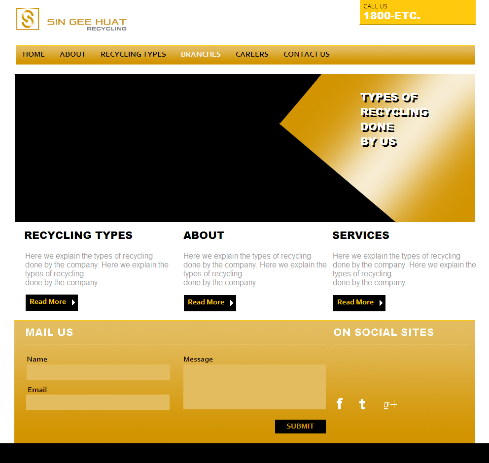 Web Design by coa for Sin Gee Huat Recycling | Design #3636984