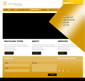 Web Design by coa for Sin Gee Huat Recycling | Design: #3637028