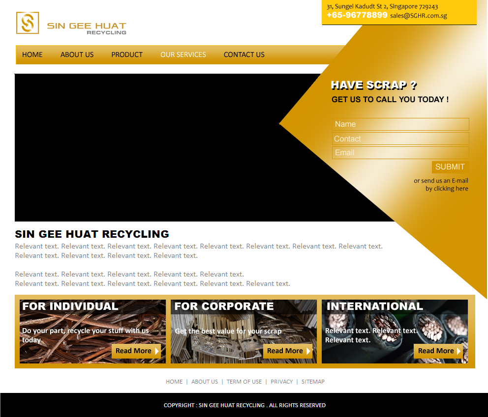 Web Design by coa for Sin Gee Huat Recycling | Design #3663831