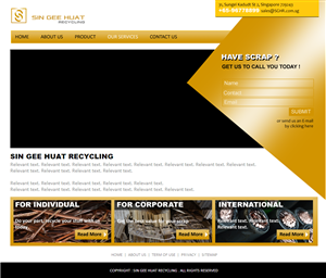 Web Design by coa for Sin Gee Huat Recycling | Design: #3663831