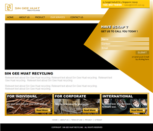 Web Design by coa for Sin Gee Huat Recycling | Design: #3666846