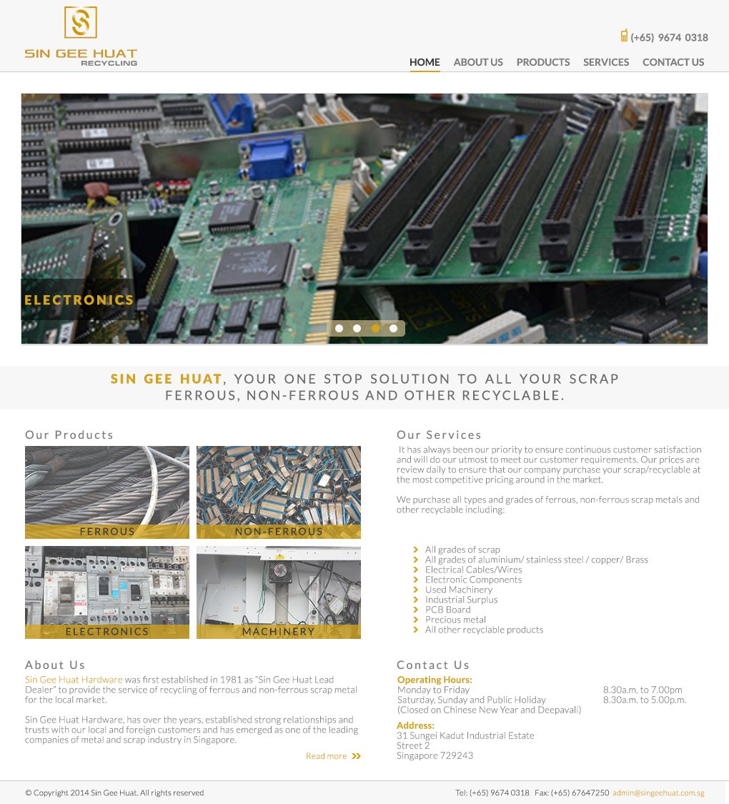 Diseño Web por franco para Sin Gee Huat Recycling | Diseño #3653051