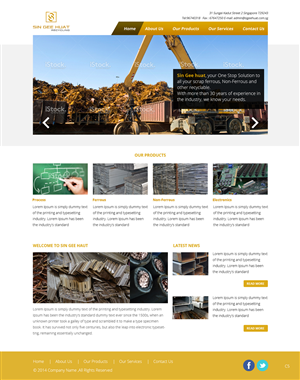 Web Design by pb for Sin Gee Huat Recycling | Design: #3604823