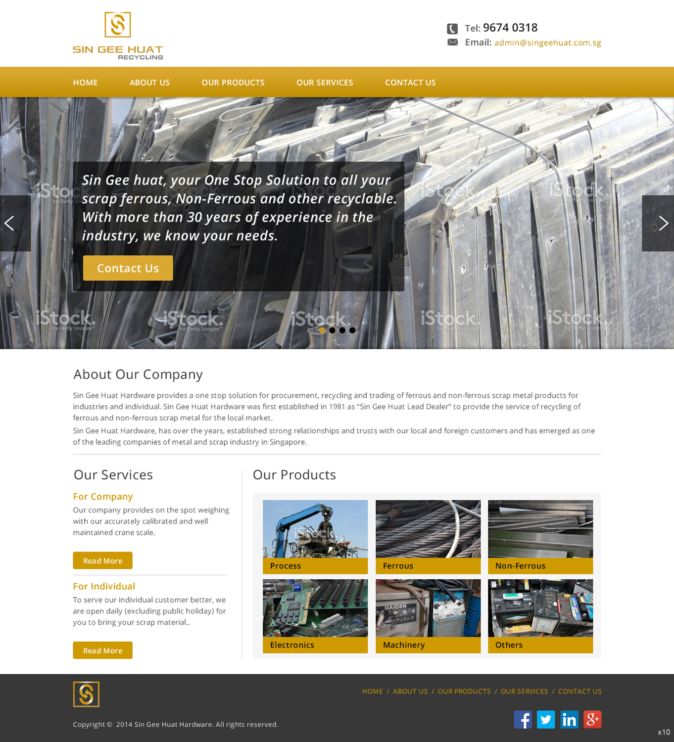 Web Design by pb for Sin Gee Huat Recycling | Design #3604858