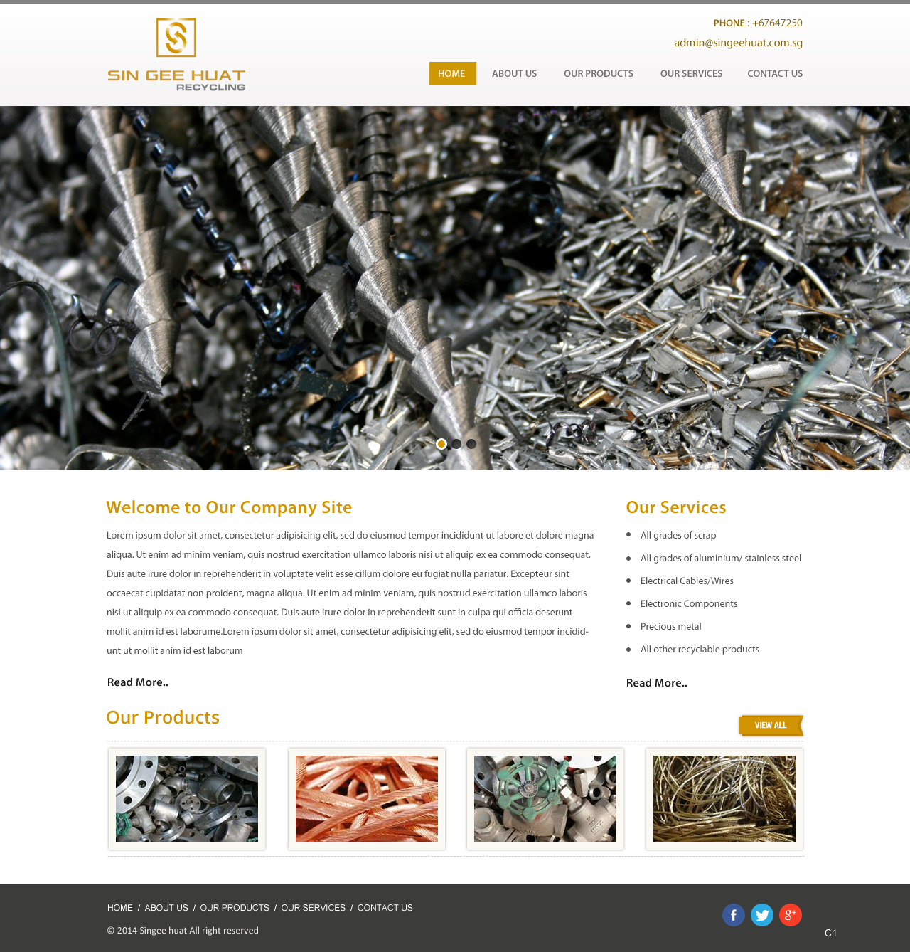 Web Design by pb for Sin Gee Huat Recycling | Design #3604908