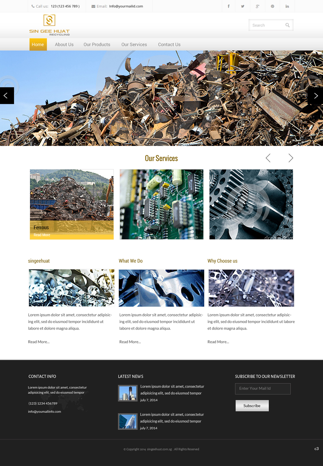 Web Design by pb for Sin Gee Huat Recycling | Design #3604913