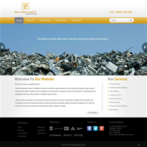 Web Design by pb for Sin Gee Huat Recycling | Design: #3604916