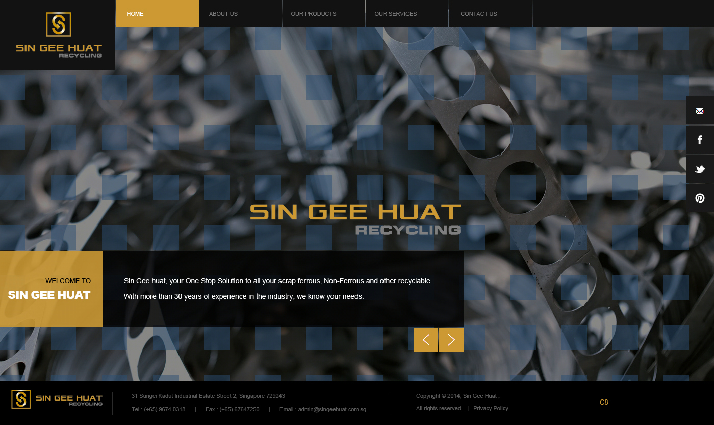 Web Design by pb for Sin Gee Huat Recycling | Design #3604929